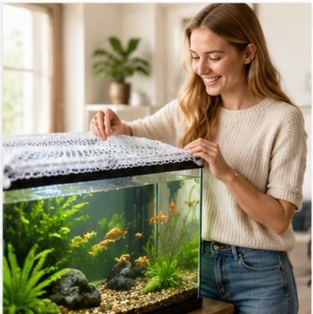 Aquarium Fish Keeping - شبكة نايلون لحوض السمك مقاس 40x20