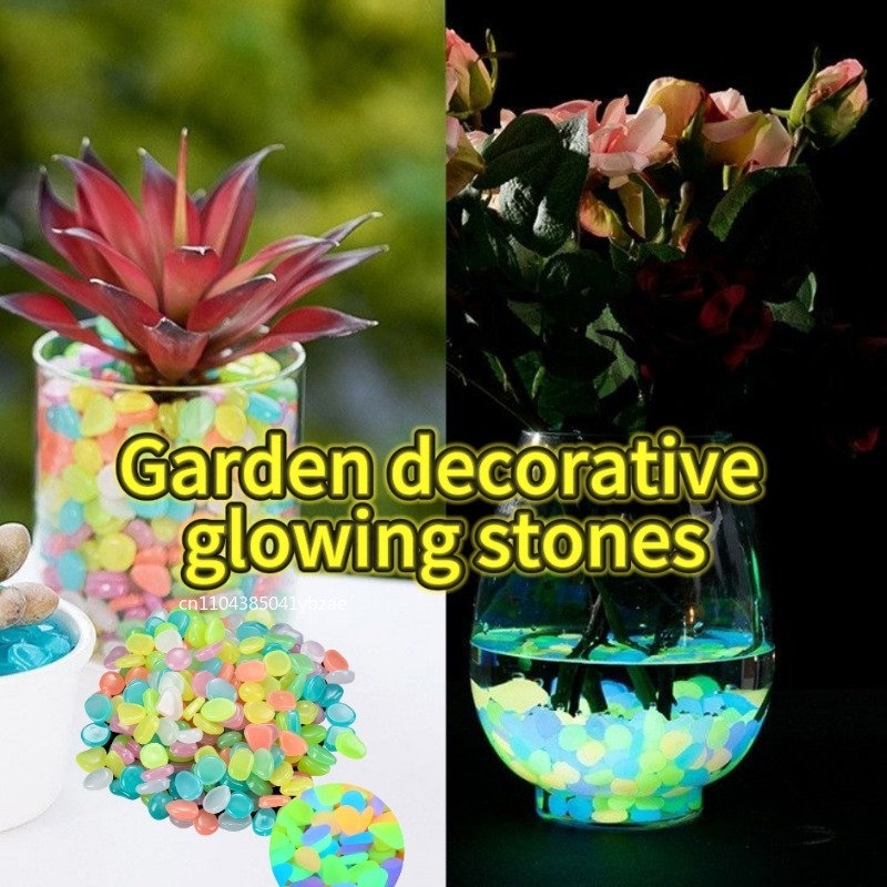 Fish Tank Gravel - 100-1000 قطعة حجر مضيء حديقة خزان