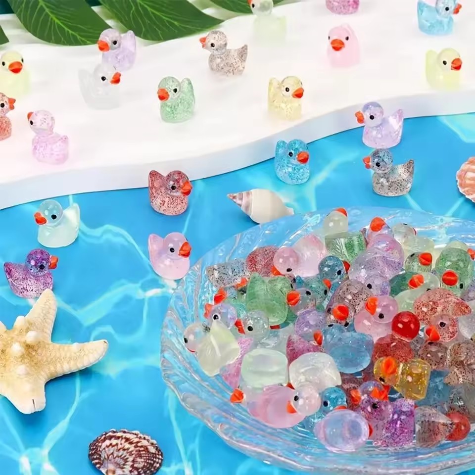 ~ بطة صغيرة مصنوعة من الراتنج  - مراجعة Aquarium Decor وسعره