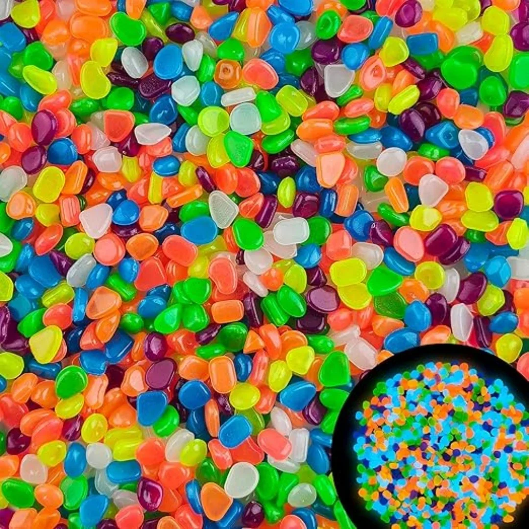 500 قطعة يتوهج في الظلام حديقة - مراجعة Fish Tank Gravel وسعره